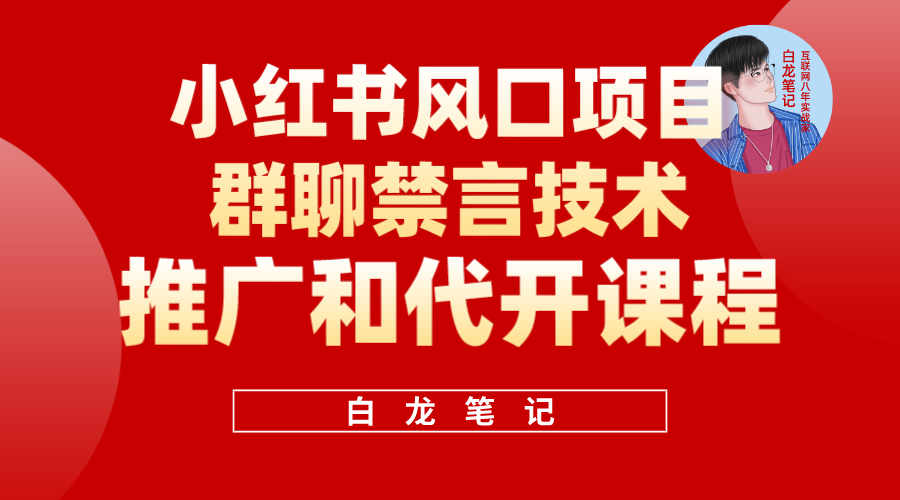 小红书风口项目日入300+，小红书群聊禁言技术代开项目，适合新手操作-颜夕资源网-第15张图片