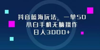 抖音蓝海玩法，一单50，小白手机无脑操作，日入3000+-颜夕资源网-第17张图片