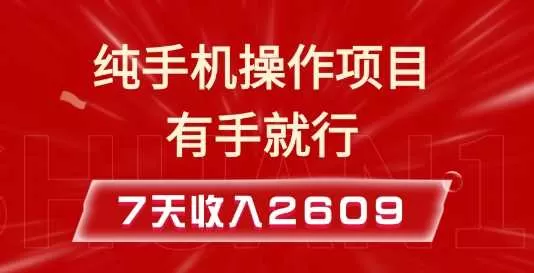 纯手机操作的小项目，有手就能做，7天收入2609+实操教程-颜夕资源网-第10张图片