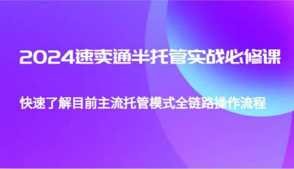 2024速卖通半托管从0到1实战必修课，帮助你快速了解目前主流托管模式全链路操作流程-颜夕资源网-第15张图片