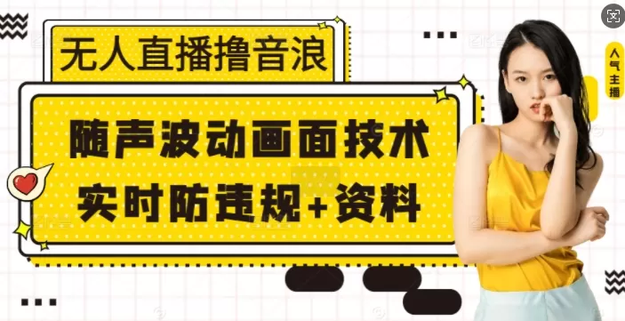 无人直播撸音浪+随声波动画面技术+实时防违规+资料-颜夕资源网-第14张图片