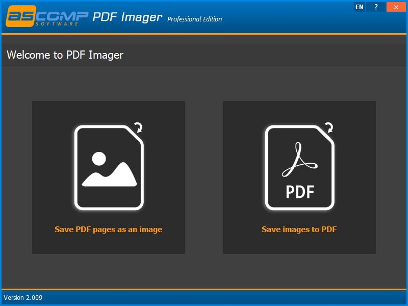 ASCOMP PDF Imager Pro PDF转图片工具 v2.009 便携版